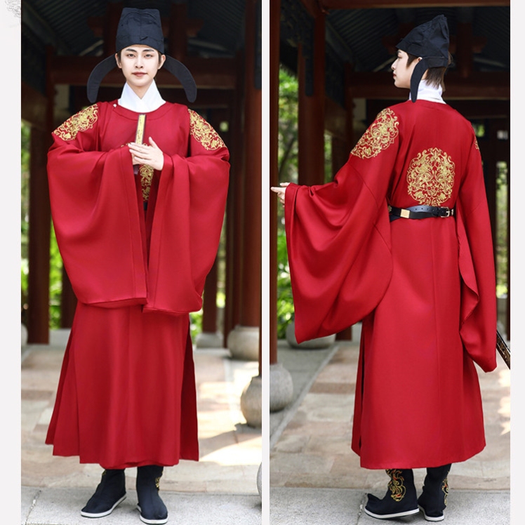 Traditional Chinese Clothing for Men: Scholar's Robe, Ceremonial Attire, Groom's Wedding Suit, Ancient Costume, Best Man's Performance Outfit Traditional Chinese Clothing for Men: Scholar's Robe, Ceremonial Attire, Groom's Wedding Suit, Ancient Costume, Best Man's Performance Outfit