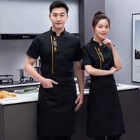 Черный фартук, короткий рукав