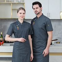 WB-серый топ с короткими рукавами + фартук (сверху ткань, снизу сетка)