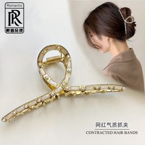 RR Korean ins large pearl hairpin back head female hairpin temperament net red shark clip side clip hairpin