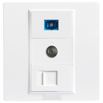 Type 86 computer fiber optic Gigabit network port with TV panel cable TV fiber optic Category 6 network cable socket