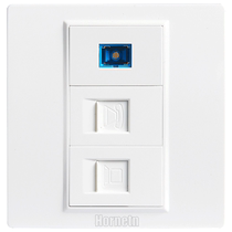 Type 86 concealed computer fiber optic Gigabit network port with telephone panel telephone fiber optic Category 6 network cable socket