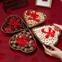 Early birth Guizi Four pieces of wedding Wedding Pendulum Molds Wedding arrangement Tiding basket New Years Day Warmth Festive and Festive Fruit Tray