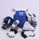 Thiết bị bảo vệ Taekwondo tập hợp đầy đủ các trẻ em nam nữ trưởng thành thực hành thi đấu năm hoặc tám bộ logo đồ họa tùy chỉnh dày - Dụng cụ thể thao