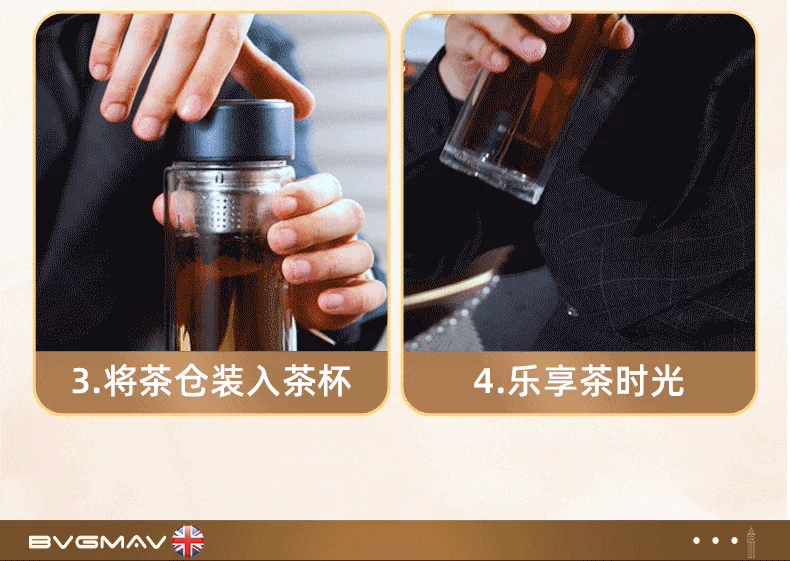 bình giữ nhiệt Cốc uống trà thủy tinh hai lớp Bowima của Anh tại nhà văn phòng kinh doanh tách trà cao cấp binh dung nuoc lanh bình đựng nước có vòi