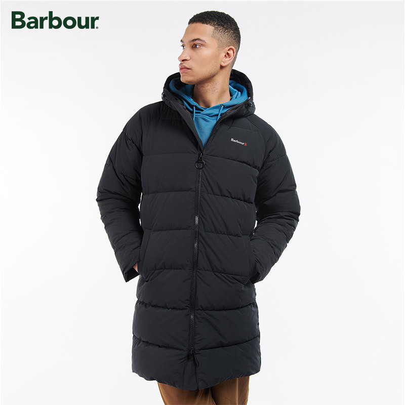 Barbour Land Farn Baffle Men's Long Quilted Jacket for Cold Weather and Warmth