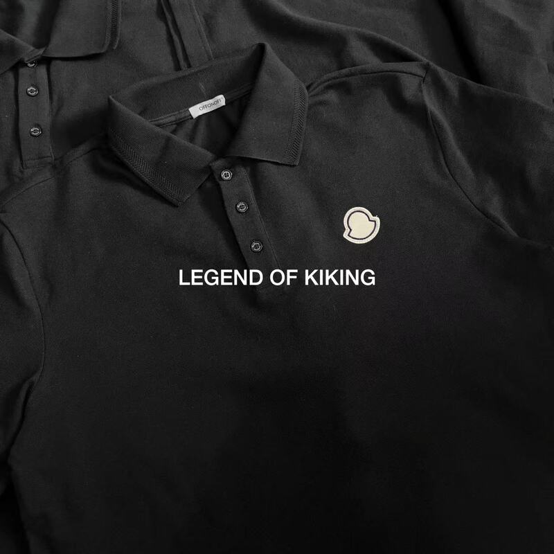 Kioffonoff Independent Brand 26Ss Moncler Style Black Logo Polo Shirt