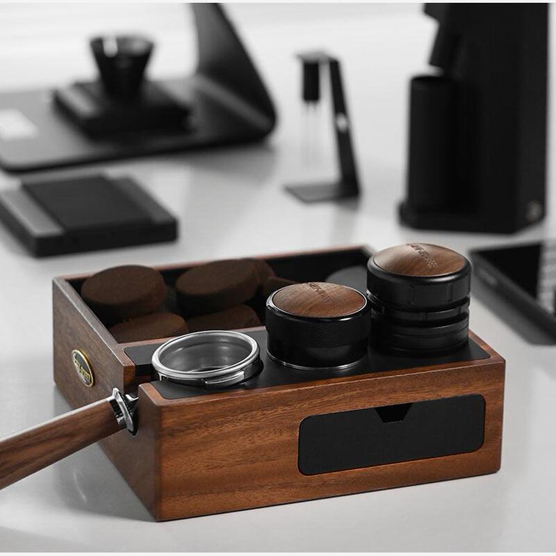 Mhw-3Bomber Bomber-Style Solid Wood Grounds Knock Box for Home Coffee Machines, Bar Counter Knock Box with Handle Stand and Tamper Holder Mhw-3Bomber Bomber-Style Solid Wood Grounds Knock Box for Home Coffee Machines, Bar Counter Knock Box with Handle Stand and Tamper Holder