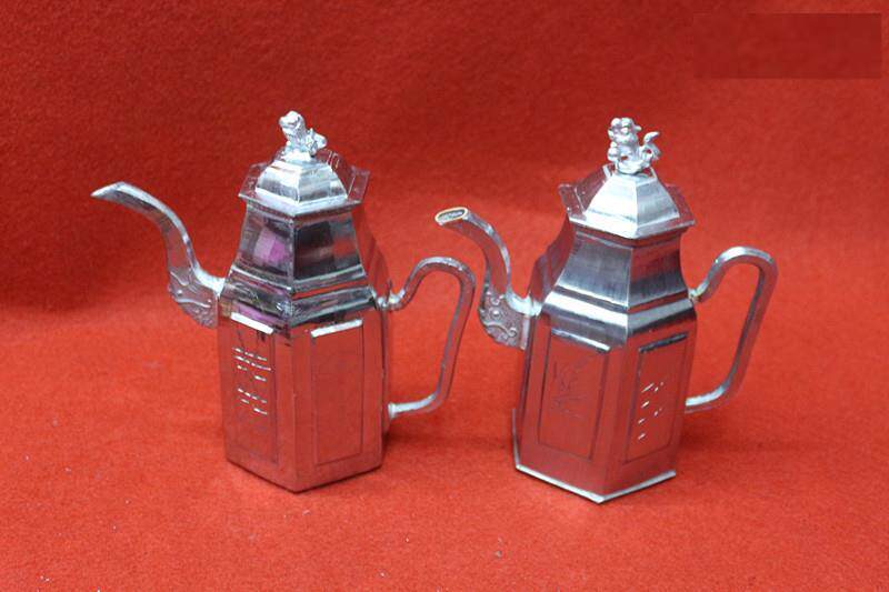 Use of a wedding wine jug to spread a jug-style tin wine jug wedding ceremony Makeup Wedding Celebration wax wine wax 16885 pot of tin pot-Taobao