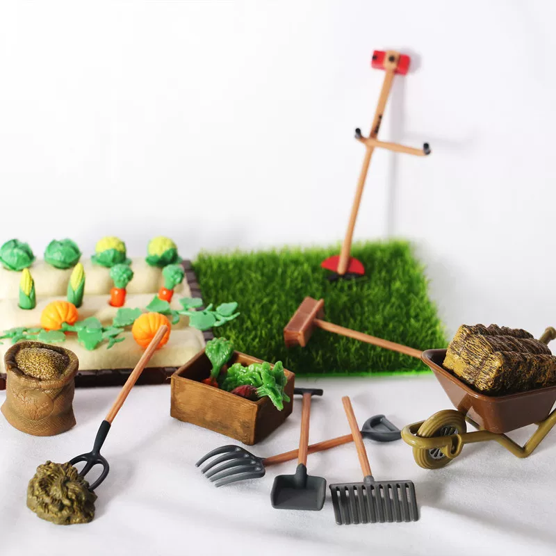 [Dollhouse Mini Mini Kitchen Garden Vegetable Farm Shovel Rak]