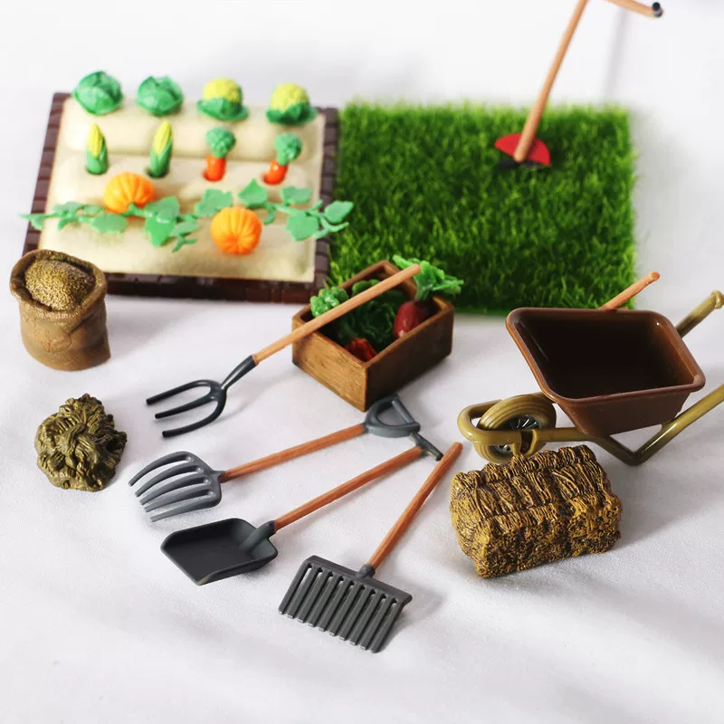 [Dollhouse Mini Mini Kitchen Garden Vegetable Farm Shovel Rak]