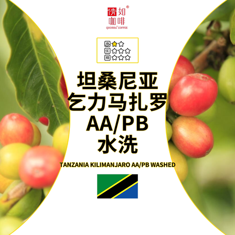 26Th Crop Season Coffee Green Beans Tanzania Kilimanjaro Washed Aa/Pb