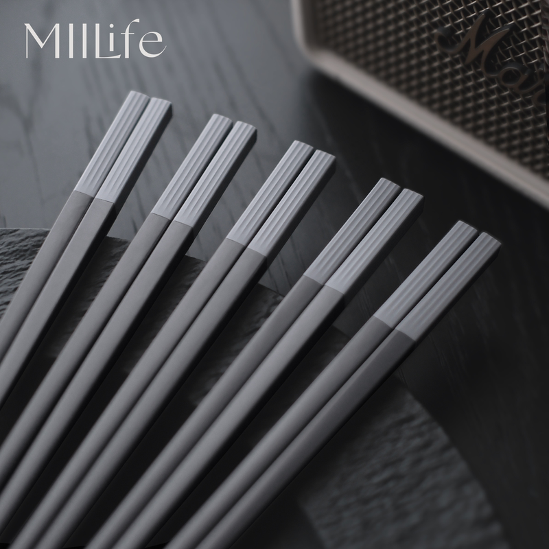 Miilife Alloy Chopsticks for Home Use, High-End, Light Luxury, Premium Feel, Gray, Dishwasher Safe, High Quality, Fast Delivery Miilife Alloy Chopsticks for Home Use, High-End, Light Luxury, Premium Feel, Gray, Dishwasher Safe, High Quality, Fast Delivery