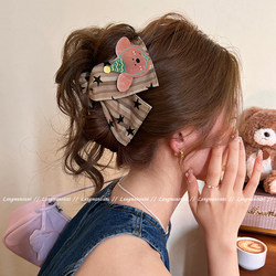 Fabric Triangle Clip for Women cute Little Cat Shark Clip Hairpin 2025 New arrival Fancy Clip Back of Head Hair Accessory