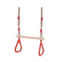 Outdoor childrens plastic ring kindergarten wooden stick horizontal bar toy indoor balcony exercise outdoor monkey bar swing