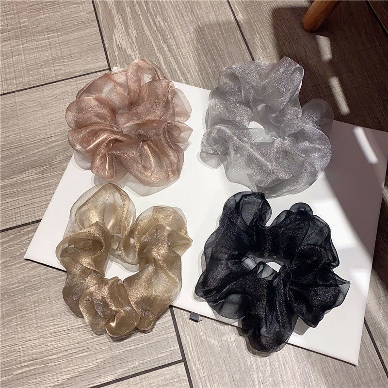 Hair Tie for Women, New Style, Adult Pig Intestine Ring, Super Fairy-Like, Fashionable Organza Hair Tie, Aurora Hair Tie, Internet Celebrity Hair Tie Hair Tie for Women, New Style, Adult Pig Intestine Ring, Super Fairy-Like, Fashionable Organza Hair Tie, Aurora Hair Tie, Internet Celebrity Hair Tie