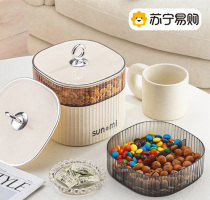 Suning Dried Fruit Pan Candy Box Ins Cream Wind Creativity Decoration Multilayer Fruit Pan Nut Snacks Storage Box 2112