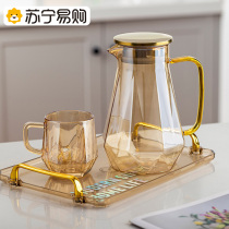 Suning water set household water cup light luxury high-end household high temperature resistant cup cold water cup cold kettle 2112
