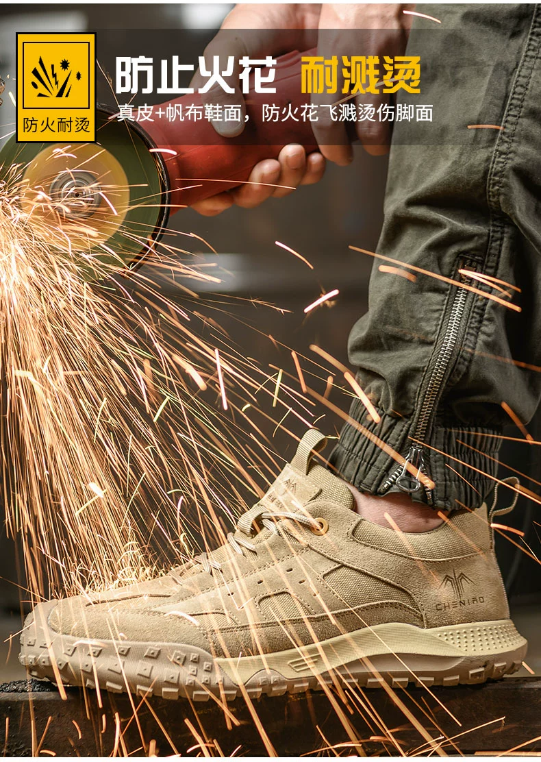Men's labor protection shoes, anti-smash and puncture-proof, winter insulated construction site steel toe welder safety shoes, Laobao steel shoes