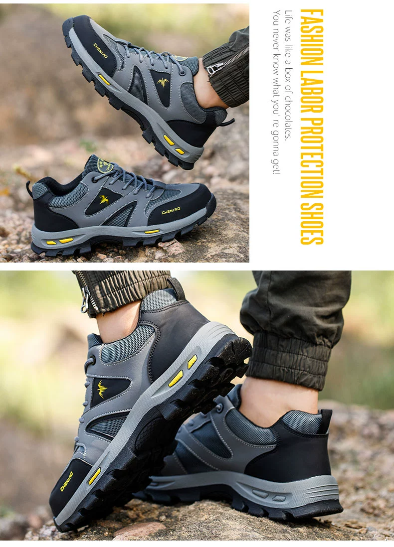 Men's labor protection shoes, anti-smash, anti-puncture, insulating safety, welder's lightweight winter steel-toe construction site old steel plate shoes