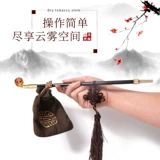 Fusteen Pure Bronze Retro -стиль фигурная статуэтка традиционная мужская длинная дым с борьбой с сухой дымовой пакет