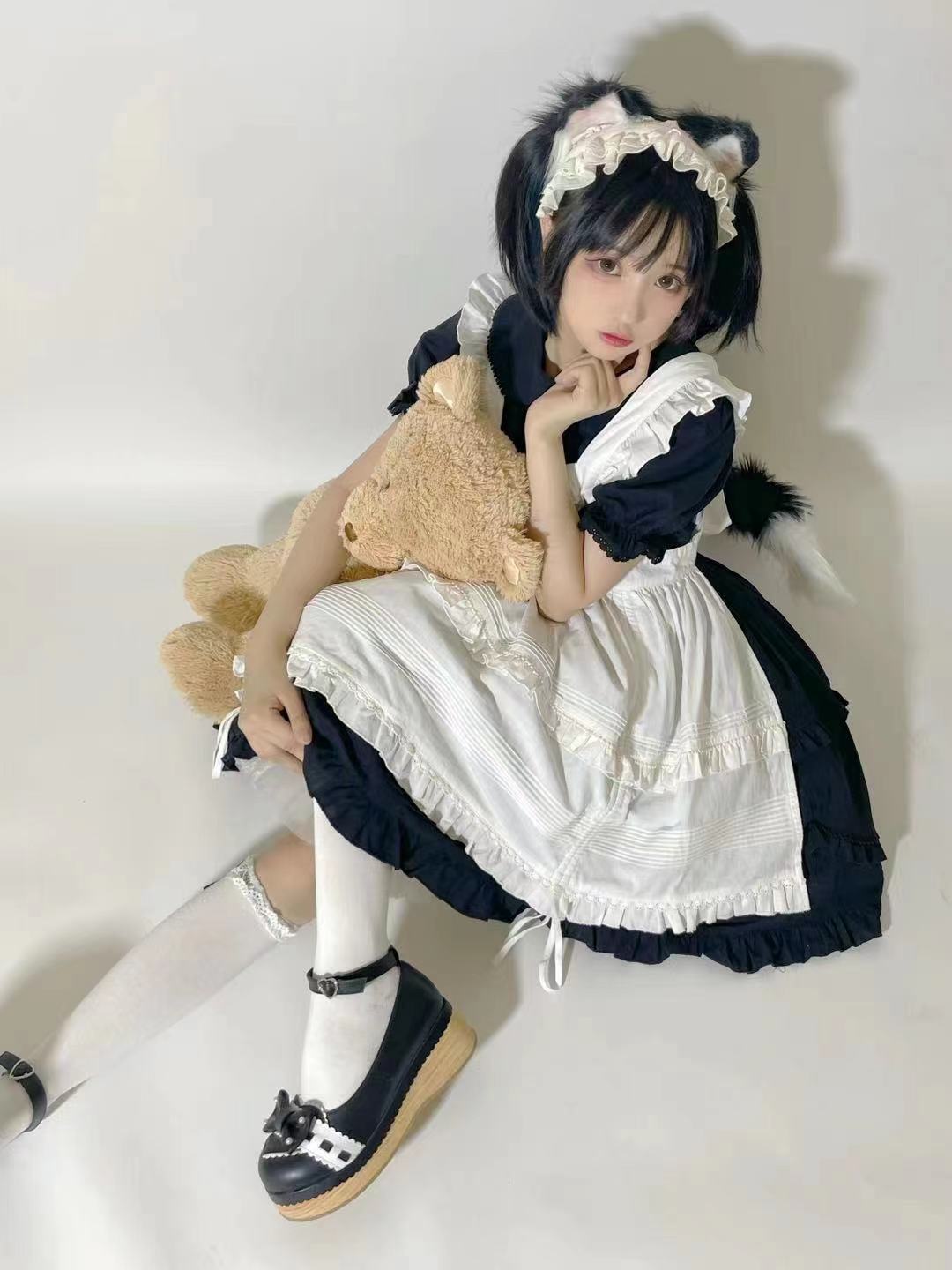 FelinaeCookielolita 鸢歌鹤留双子　チャイナメイド服　コスプレ FelinaeCookielolita 鸢歌鹤留双子 チャイナメイド服 コスプレ