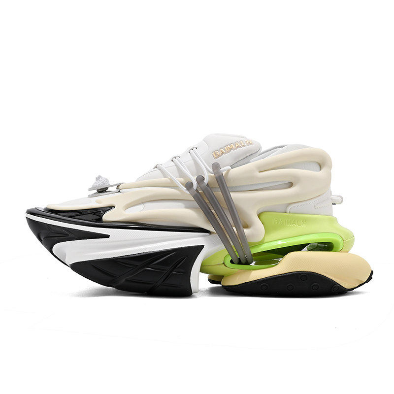 Official Balmain Spring and Autumn 2023 Spaceship Shoes Heightened Torre Shoes Women's Bullet Lace-up Sneakers Women's Shoes