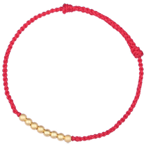 Eight Blessings Anklet Gold 999 pure gold female birth year anklet with red rope anklet jewelry braided rope