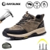 Labor protection shoes for men, all-season steel toe cap, anti-smash, anti-puncture, lightweight, comfortable, non-slip, wear-resistant, breathable safety work shoes 