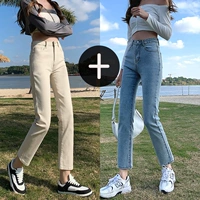 Абрикосовый цвет [коробки -брюки]+голубые голубые [восьмиугольные штаны]