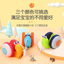 Internet celebrity leash snail drag toy childrens crawling music luminous toy 1-3 boys and girls baby toddler