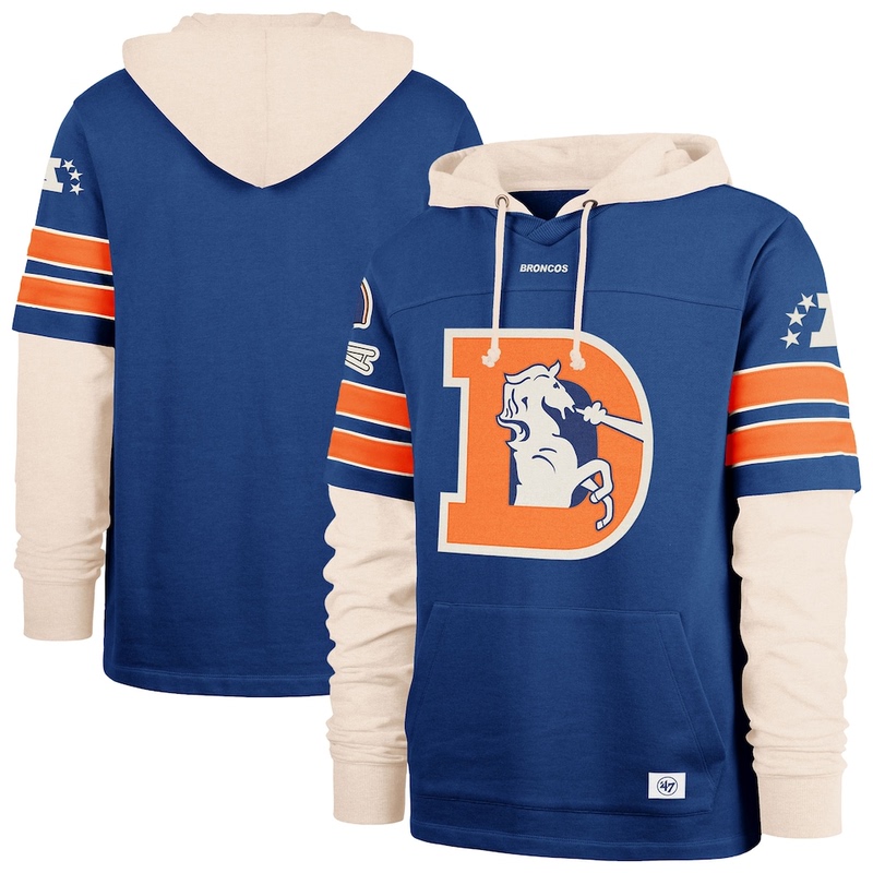Men's American Football Team Fleece Hoodie Denver Broncos Denver Broncos Fans Winter Training