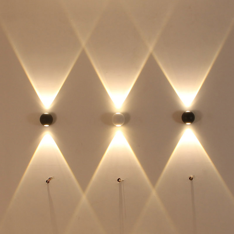 LED outdoor waterproof round wall light balcony background simple modern creative exterior wall aisle cross star light wall light