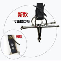 High-end horse water bridle pure cowhide horse bit bridle mouth-biting faucet fine riding saddle horse gear equestrian supplies
