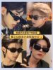 Lesca Square Frame Sunglasses for Men, Hip-Hop Sunglasses, Square Prescription Glasses, High-Definition Photo-Taking Round Lenses, Sunshade Black Frame