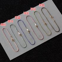 Extremely fine fresh powder Purple blue green red n rope Handmaid Xia foot Alchemy 14k bag gold multicolor straber wear pendant disassembly