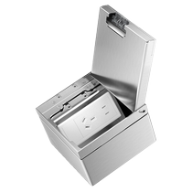 MSHML floor socket invisible 304 stainless steel embedded marble floor socket strong and weak current ground socket