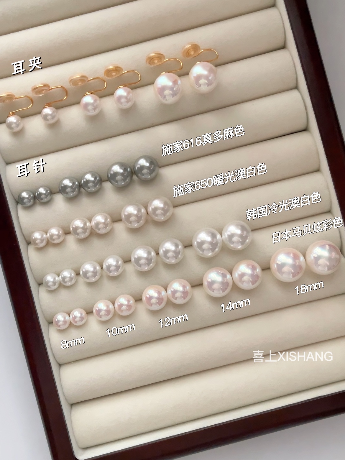 Happy Upper Austria import Shi family with bright light 925 silver ear pin without ear clip-Taobao