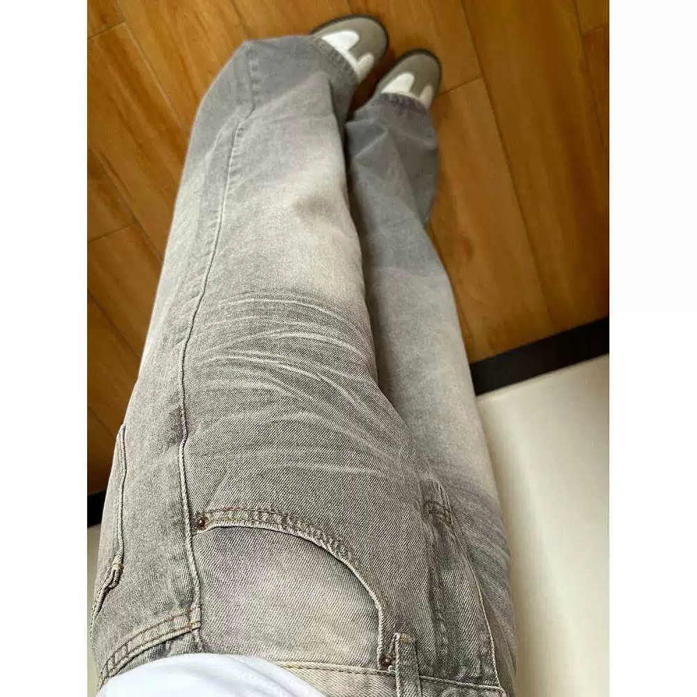 Retro jeans, trousers, plus size, American style, loose fit, high waist