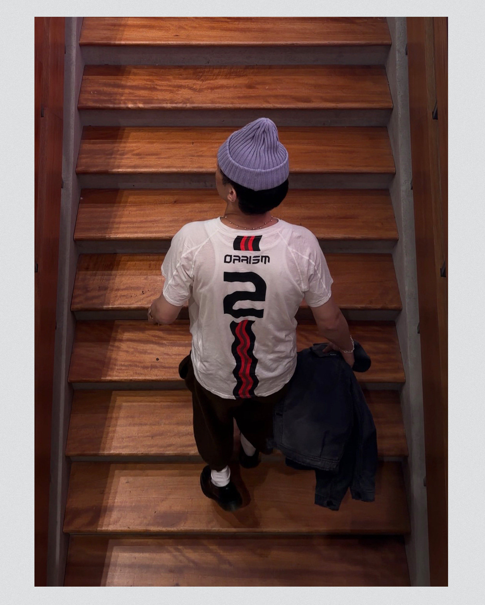 oarism Milan Jersey Print Drop-Shoulder Tee