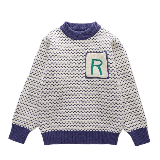 Boys sweater 2024 winter new thickened sweater children's pullover warm bottom mid-large children's fashionable sweater