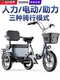 Electric Tricycle, Small Foldable Women's Family Electric Vehicle, Elderly Mobility Aid, Power-Assisted Battery Bike