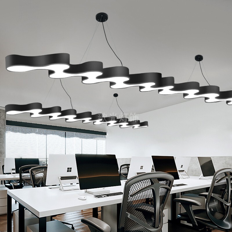 Curve Wave Industrial Style Led Lamps Creative S-Shaped Corridor Lamp Office Area Aisle Front Desk Art Chandelier Curve Wave Industrial Style Led Lamps Creative S-Shaped Corridor Lamp Office Area Aisle Front Desk Art Chandelier