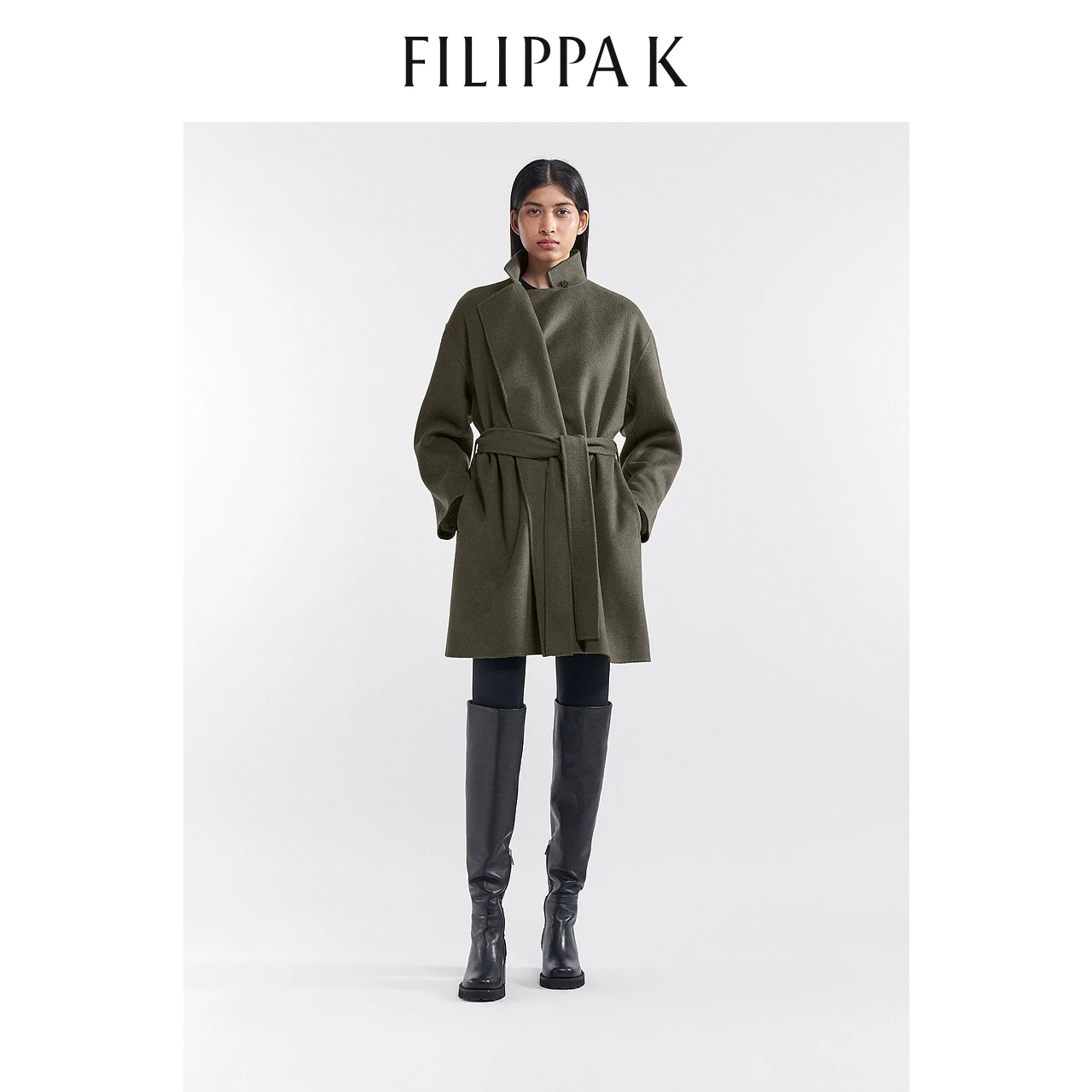 952929103 Bulin Черный EdinaFilippa K Mao Woors Curdine Wool Женская куртка оливковая женская одежда