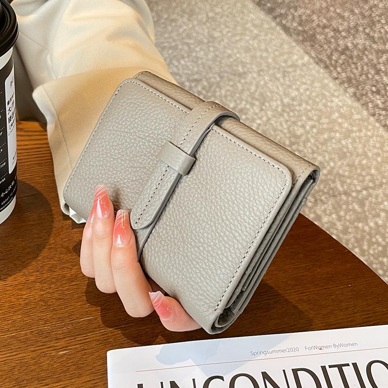 2026 New Simple Wallet for Women, Short Style, Large Capacity, Multiple Card Slots, Card Holder with Money Clip, Vertical Coin Purse