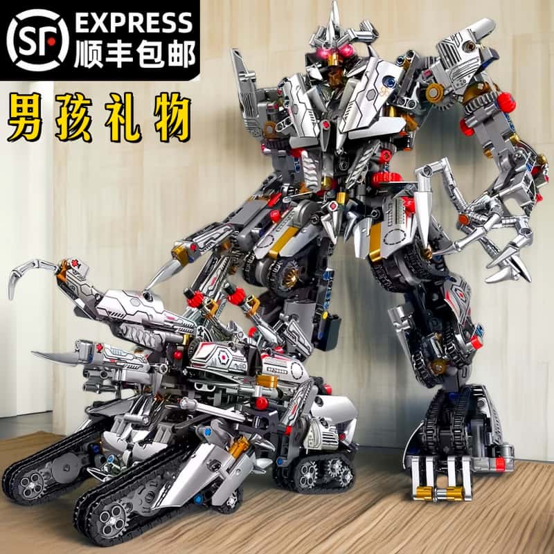2025年新商品 ブロック 男の子向け 組み立て玩具 変形メカ キングコング ジグソーパズル ロボット 大型 知育ギフト