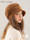 FHI autumn and winter new suede fisherman hat women's Japanese all-match face-showing small pile hat big head beret