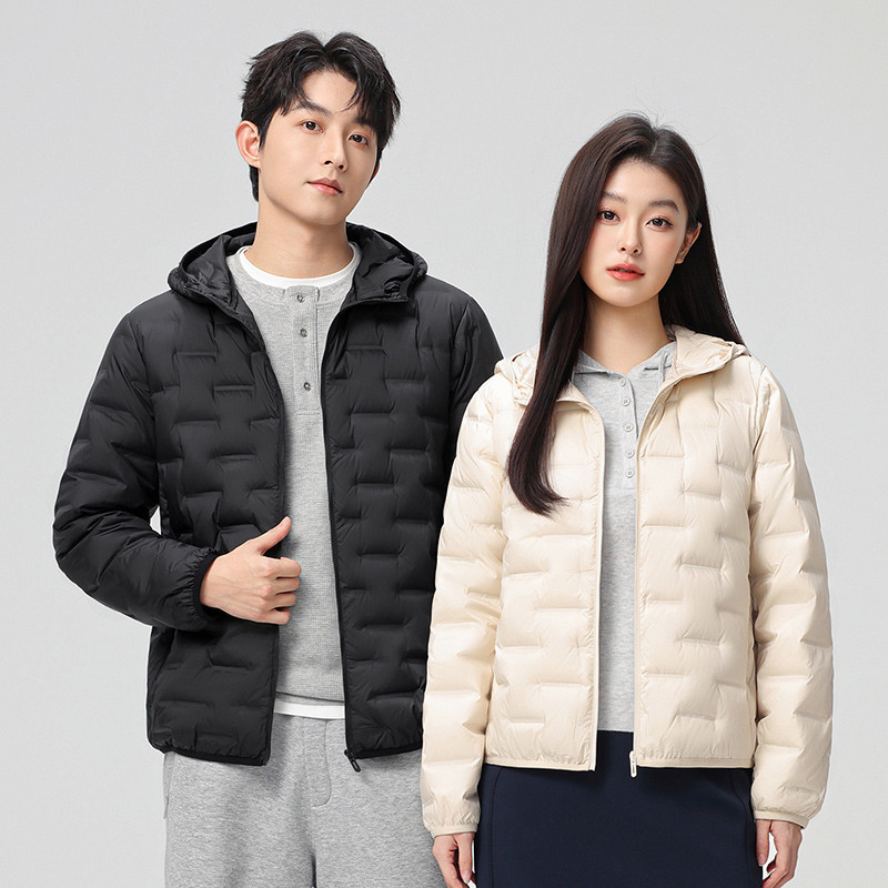 2025年新作軽量ダウンジャケット（男女兼用）、ダウンライナー付きで厚手で暖かく、ティーンエイジャーや学生、学校制服に最適