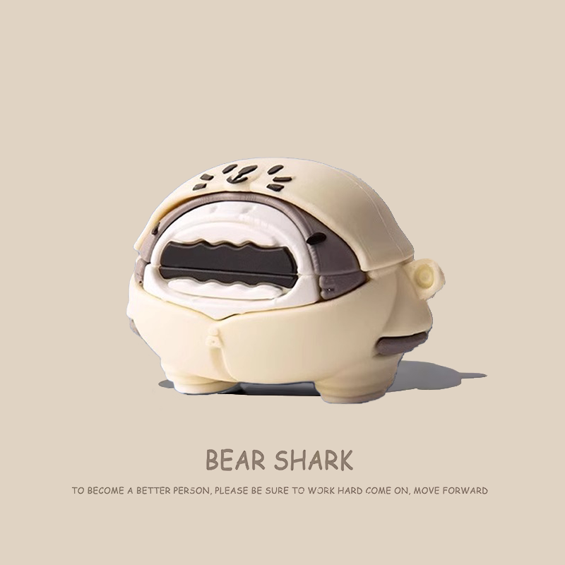 Suitable for Samsung Buds2 Protective Case Galaxy Buds Pro Protective Case Bluetooth Headset Budslive Soft Case Buds2Pro Silicone Live Creative 2 Anti-Fall Ultra-Thin Pro Cartoon Shark