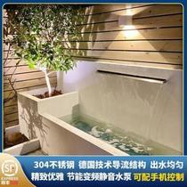 European-style landscaping stainless steel waterfall outlet courtyard waterscape waterfall landscaping flowing water wall water curtain overlapping water waterfall